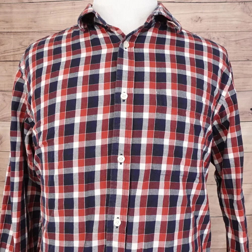 BANANA REPUBLIC LIGHTWEIGHT FLANNEL CHECK BUTTON DOWN SHIRT MENS SIZE‎ XL